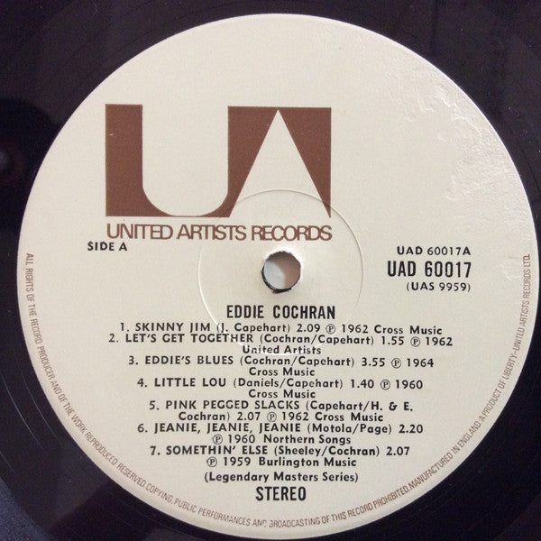 Eddie Cochran : Legendary Masters Series (2xLP, Comp, Mono, Ste)
