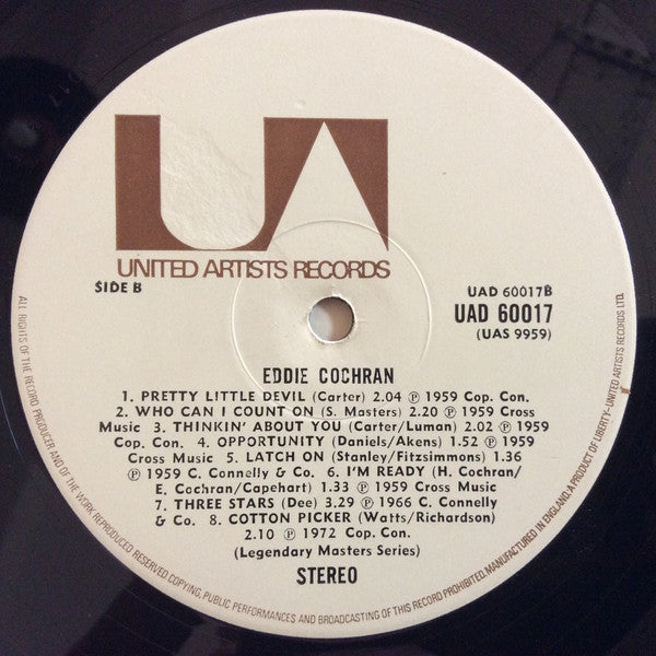 Eddie Cochran : Legendary Masters Series (2xLP, Comp, Mono, Ste)