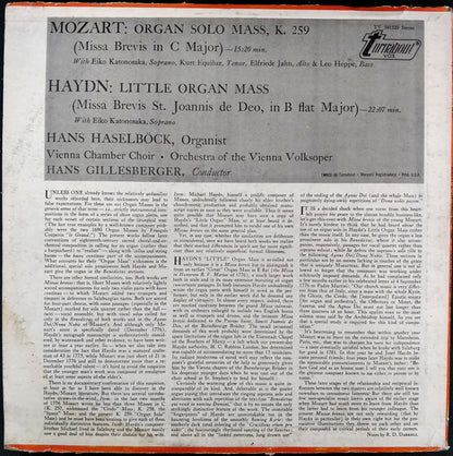 Wolfgang Amadeus Mozart, Joseph Haydn, Hans Haselböck, Hans Gillesberger : Organ Solo Mass / Little Organ Mass (LP)