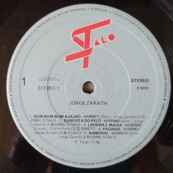Jorge Zarath : Jorge Zarath (LP, Album)