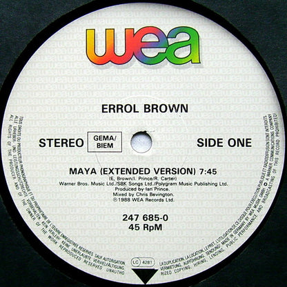 Errol Brown : Maya (12")