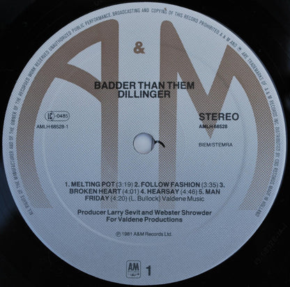 Dillinger : Badder Than Them (LP, Album)