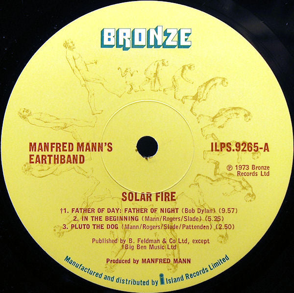 Manfred Mann's Earth Band : Solar Fire (LP, Album, Gat)