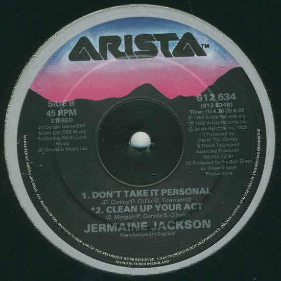 Jermaine Jackson : Don't Take It Personal (12")