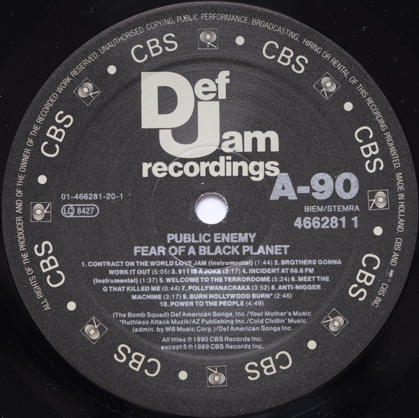 Public Enemy : Fear Of A Black Planet (LP, Album)
