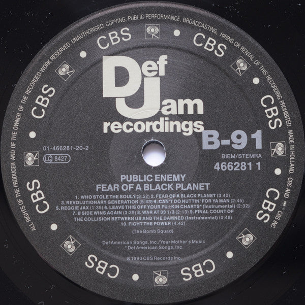 Public Enemy : Fear Of A Black Planet (LP, Album)