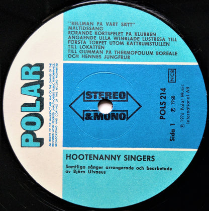 Hootenanny Singers : Bellman På Vårt Sätt - Ur Fredmans Epistlar & Sånger (LP, Album, RE)