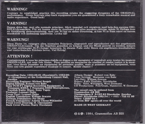 Wilhelm Stenhammar - Göteborgs Symfoniker, Neeme Järvi : Excelsior! Op. 13 / Symphony Nr. 2 G Minor Op. 34 (CD, Album)