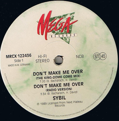 Sybil : Don't Make Me Over (12", Maxi)