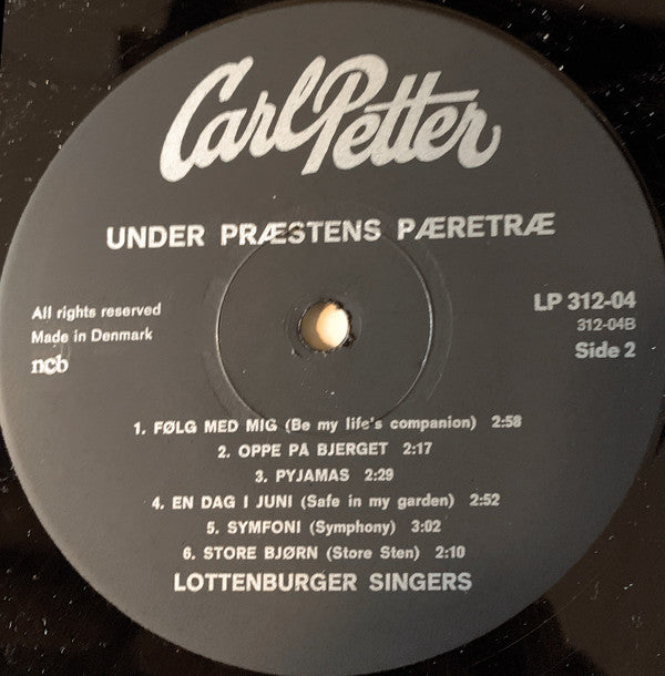 Lottenburger-Singers : Under Præstens Pæretræ (LP, Album)