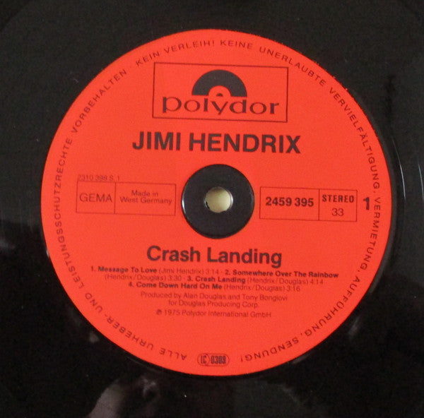 Jimi Hendrix : Crash Landing (LP, Album)