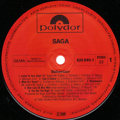 Saga (3) : Behaviour (LP, Album)