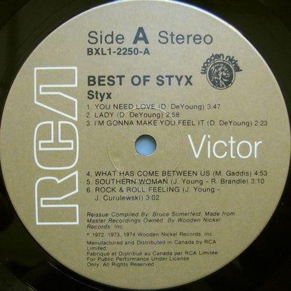 Styx : Best Of Styx (LP, Comp)