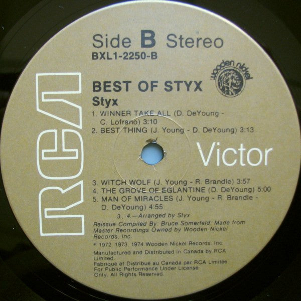 Styx : Best Of Styx (LP, Comp)