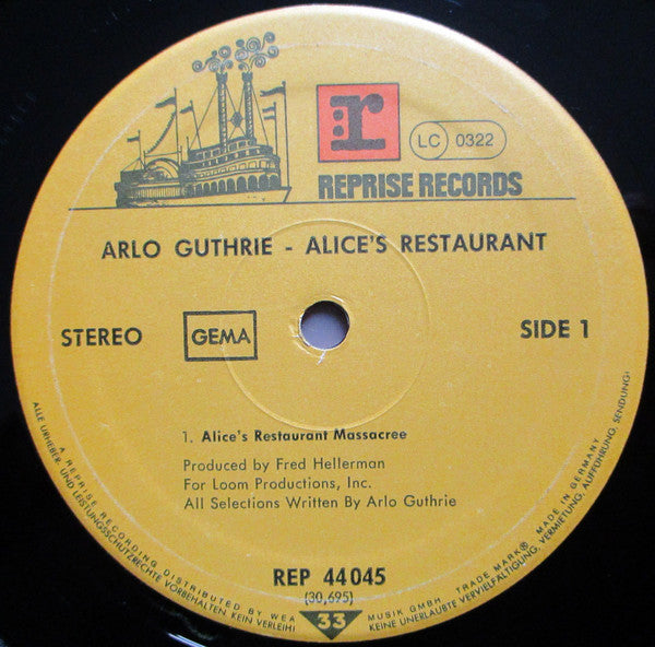 Arlo Guthrie : Alice's Restaurant (LP, Album, RE)