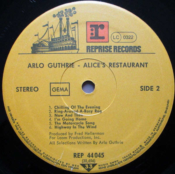 Arlo Guthrie : Alice's Restaurant (LP, Album, RE)