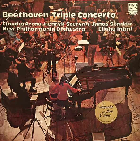 Ludwig Van Beethoven, Claudio Arrau, Henryk Szeryng, Janos Starker, New Philharmonia Orchestra, Eliahu Inbal : Triple Concerto (LP, Album)