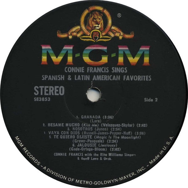 Connie Francis : Sings Spanish & Latin American Favorites (LP, Album)