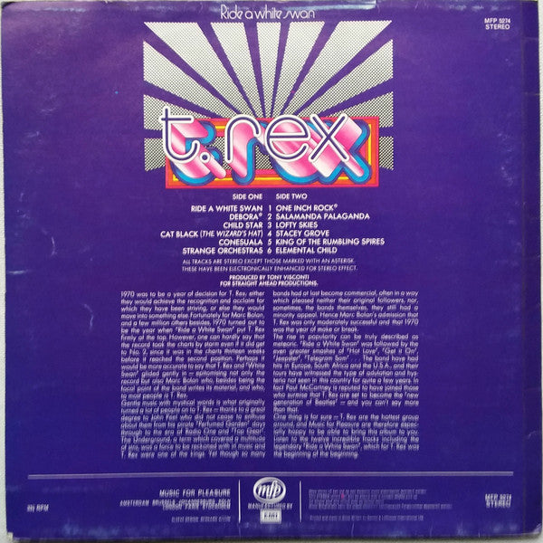 T. Rex : Ride A White Swan (LP, Comp)