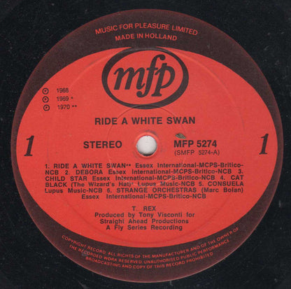 T. Rex : Ride A White Swan (LP, Comp)