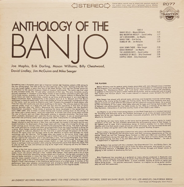 Various : Anthology Of The Banjo (LP, Comp, All)