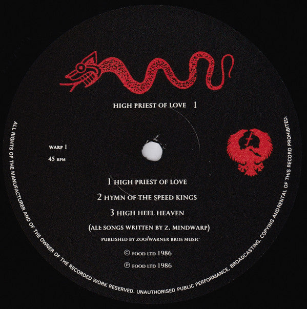 Zodiac Mindwarp And The Love Reaction : High Priest Of Love (12", MiniAlbum)