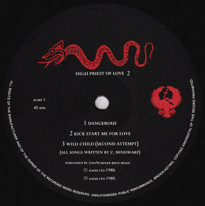 Zodiac Mindwarp And The Love Reaction : High Priest Of Love (12", MiniAlbum)