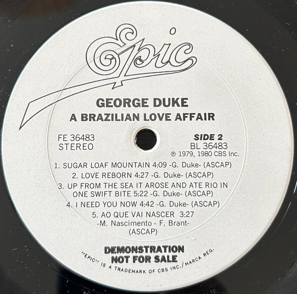 George Duke : A Brazilian Love Affair (LP, Album, Promo)