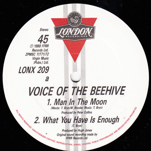 Voice Of The Beehive : Man In The Moon (12", Single)