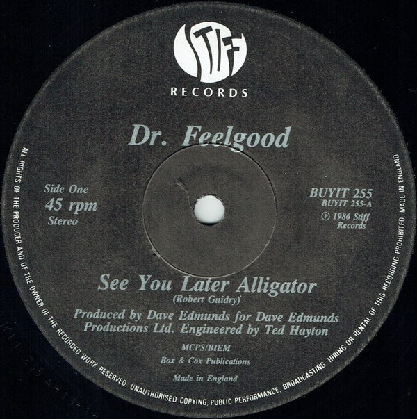 Dr. Feelgood : See You Later Alligator (12")