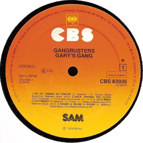 Gary's Gang : Gangbusters (LP, Album)