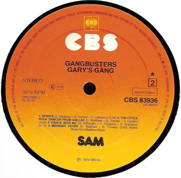 Gary's Gang : Gangbusters (LP, Album)