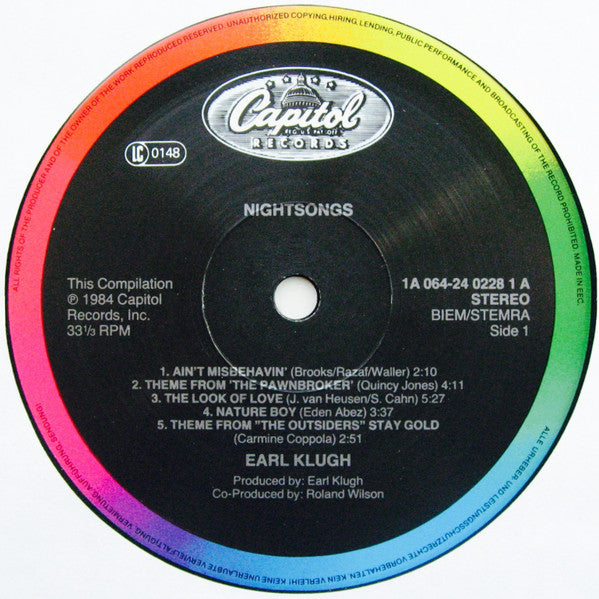 Earl Klugh : Nightsongs (LP, Comp)