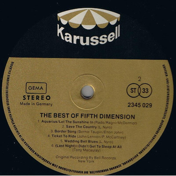 The Fifth Dimension : The Best Of Fifth Dimension (LP, Comp)