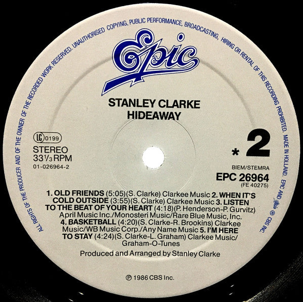 Stanley Clarke : Hideaway (LP, Album)