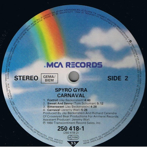 Spyro Gyra : Carnaval (LP, Album, RE)