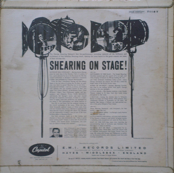 The George Shearing Quintet : Shearing On Stage! (LP, Album, Mono)