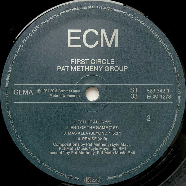 Pat Metheny Group : First Circle (LP, Album)