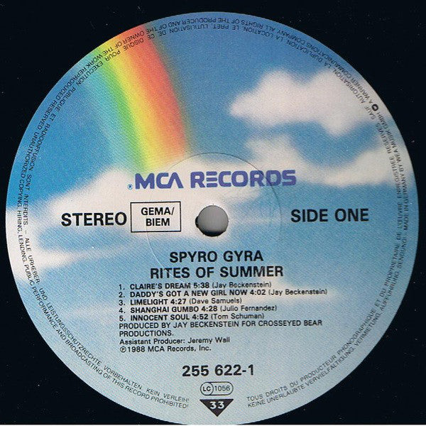 Spyro Gyra : Rites Of Summer (LP, Album)