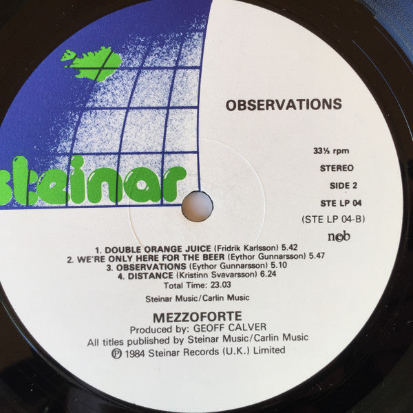 Mezzoforte : Observations (LP, Album)