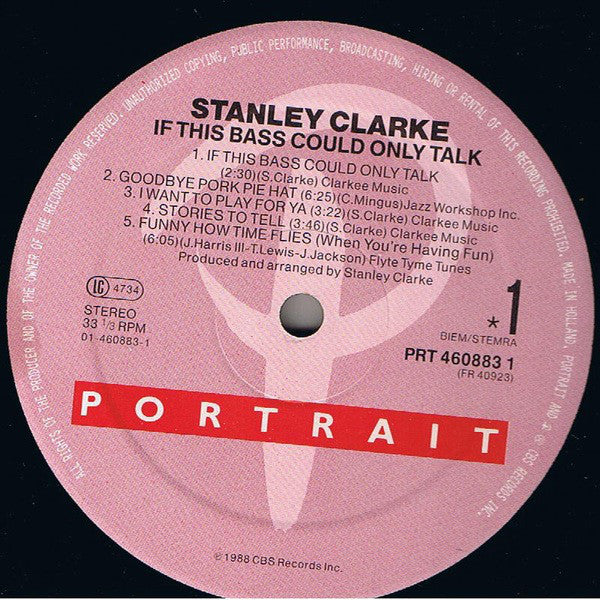 Stanley Clarke : If This Bass Could Only Talk (LP, Album)