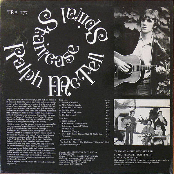 Ralph McTell : Spiral Staircase (LP, Album, Pur)