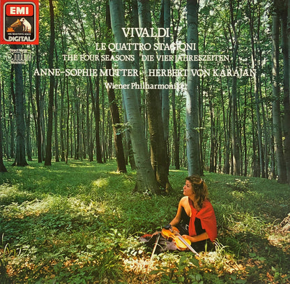 Antonio Vivaldi, Anne-Sophie Mutter, Herbert Von Karajan, Wiener Philharmoniker : Le Quattro Stagioni = The Four Seasons = Die Vier Jahreszeiten (LP, Album, Gat)