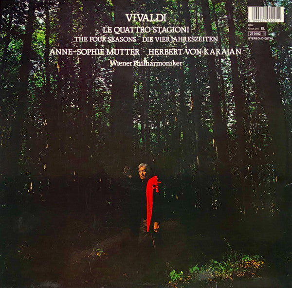 Antonio Vivaldi, Anne-Sophie Mutter, Herbert Von Karajan, Wiener Philharmoniker : Le Quattro Stagioni = The Four Seasons = Die Vier Jahreszeiten (LP, Album, Gat)