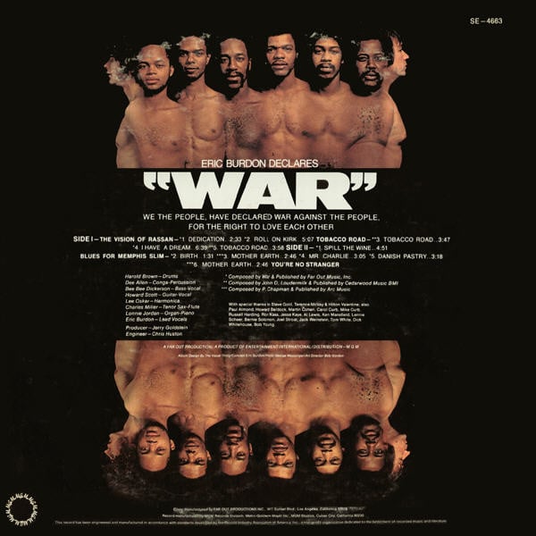 Eric Burdon & War : Eric Burdon Declares "War" (LP, Album, MGM)