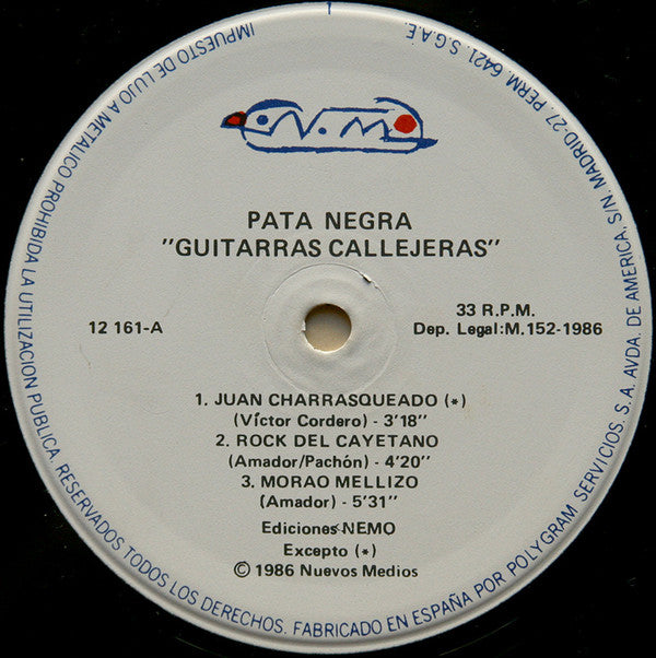 Pata Negra : Guitarras Callejeras (LP, MiniAlbum)