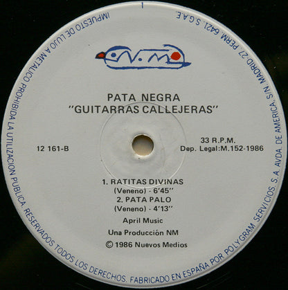 Pata Negra : Guitarras Callejeras (LP, MiniAlbum)