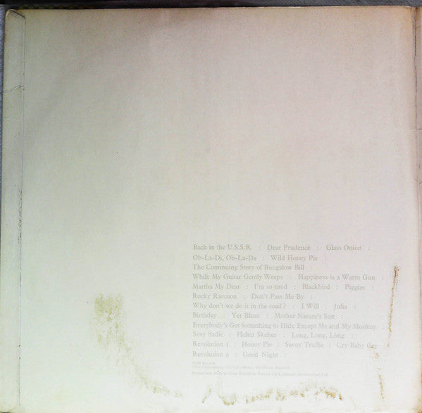 The Beatles : The Beatles (2xLP, Album, Num, 'Ra)