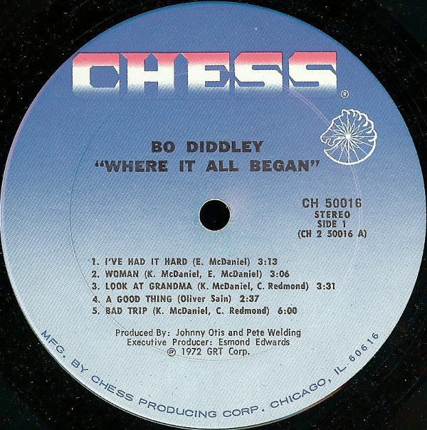 Bo Diddley : Where It All Began (LP, Album, Pit)