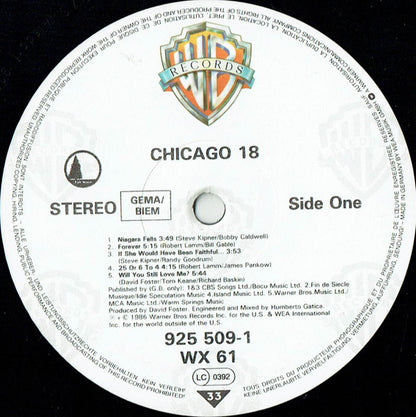 Chicago (2) : Chicago 18 (LP, Album)